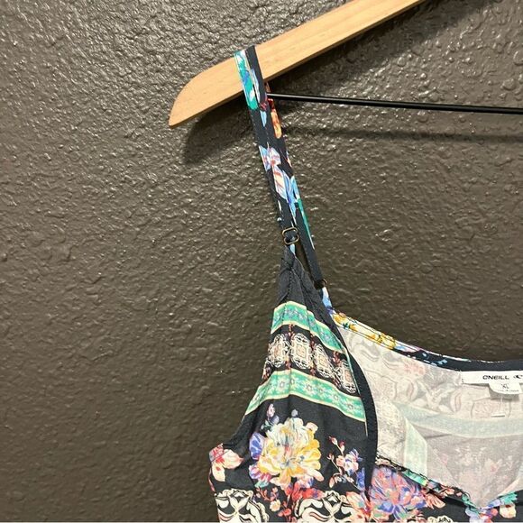 O'NEILL Liam Floral Print Romper in Slate XL - Picture 6 of 14